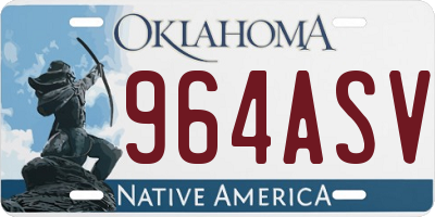 OK license plate 964ASV