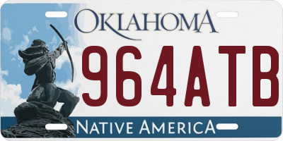 OK license plate 964ATB