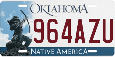 OK license plate 964AZU