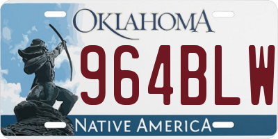 OK license plate 964BLW
