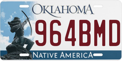 OK license plate 964BMD