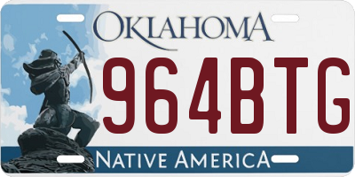OK license plate 964BTG