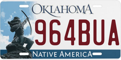 OK license plate 964BUA
