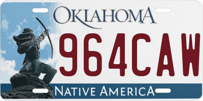 OK license plate 964CAW