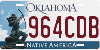 OK license plate 964CDB