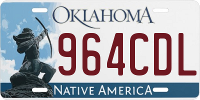 OK license plate 964CDL