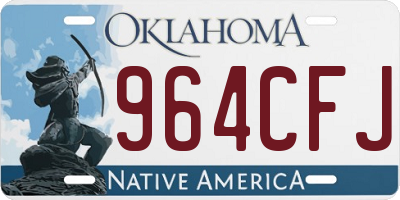 OK license plate 964CFJ