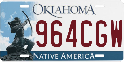 OK license plate 964CGW