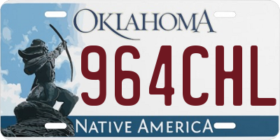 OK license plate 964CHL