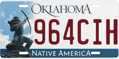 OK license plate 964CIH