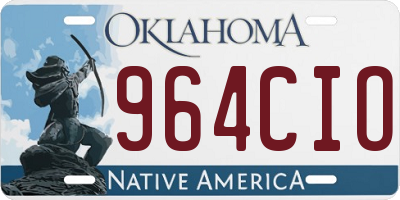 OK license plate 964CIO
