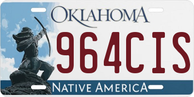 OK license plate 964CIS