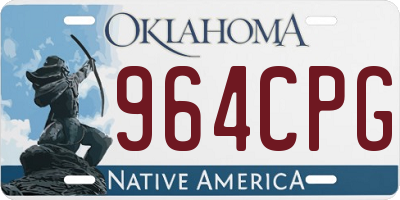 OK license plate 964CPG