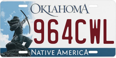 OK license plate 964CWL