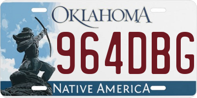 OK license plate 964DBG