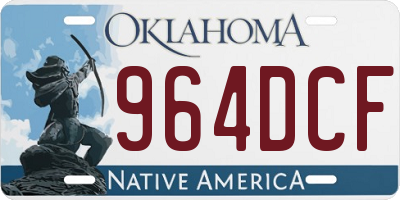 OK license plate 964DCF