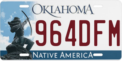 OK license plate 964DFM