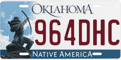 OK license plate 964DHC