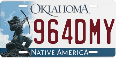 OK license plate 964DMY