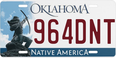 OK license plate 964DNT