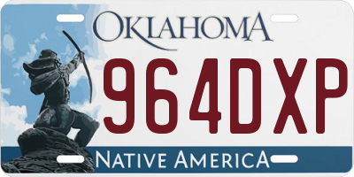 OK license plate 964DXP