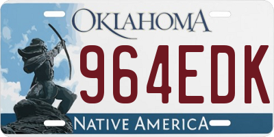 OK license plate 964EDK