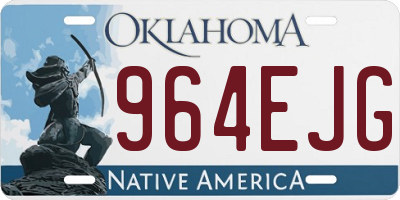 OK license plate 964EJG