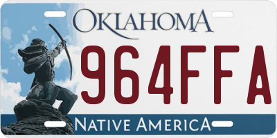 OK license plate 964FFA