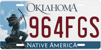 OK license plate 964FGS