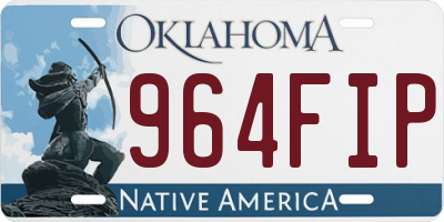 OK license plate 964FIP