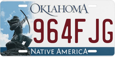 OK license plate 964FJG