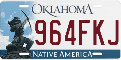 OK license plate 964FKJ