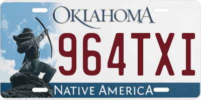 OK license plate 964TXI