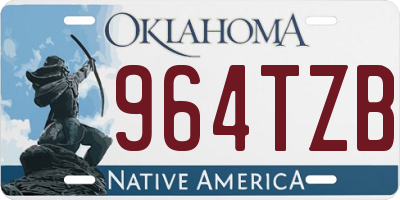 OK license plate 964TZB