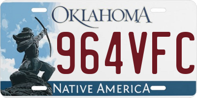 OK license plate 964VFC
