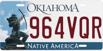 OK license plate 964VQR