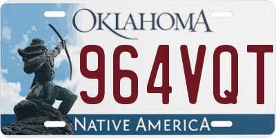 OK license plate 964VQT