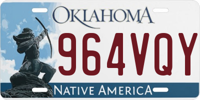 OK license plate 964VQY