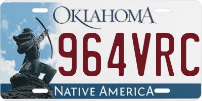 OK license plate 964VRC