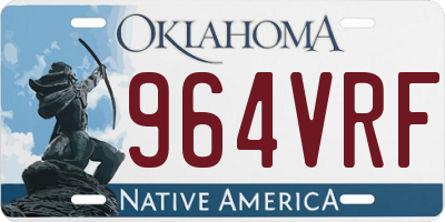 OK license plate 964VRF
