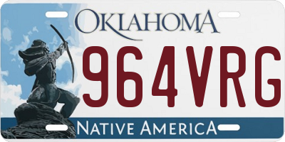 OK license plate 964VRG