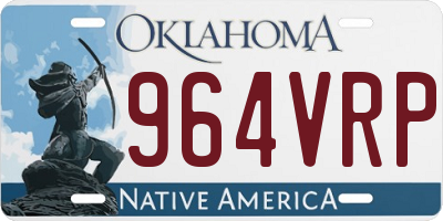 OK license plate 964VRP