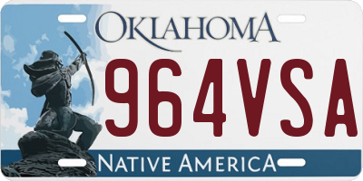 OK license plate 964VSA