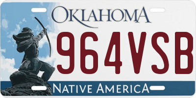 OK license plate 964VSB