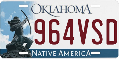 OK license plate 964VSD