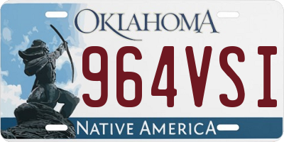 OK license plate 964VSI