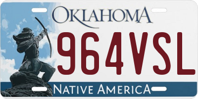OK license plate 964VSL