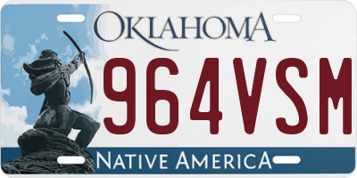 OK license plate 964VSM