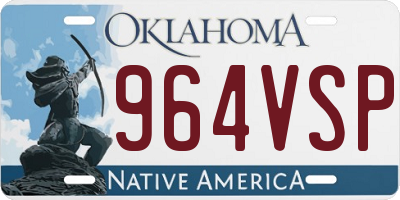 OK license plate 964VSP