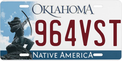 OK license plate 964VST